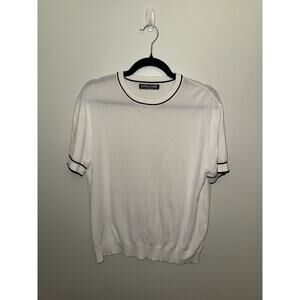 PJ Paul Jones men's short-sleeve knit t-shirt with contrast trim White XL